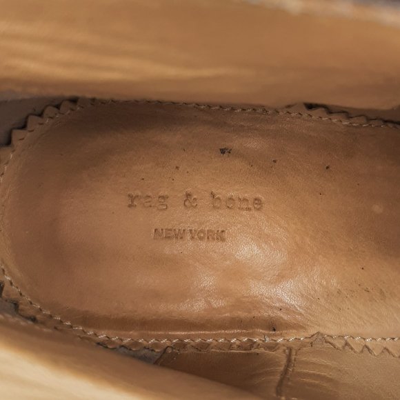 Rag & Bone Harrow Ankle Wrap Fringe Beige Suede Ankle Boots 39.5 - Picture 13 of 16